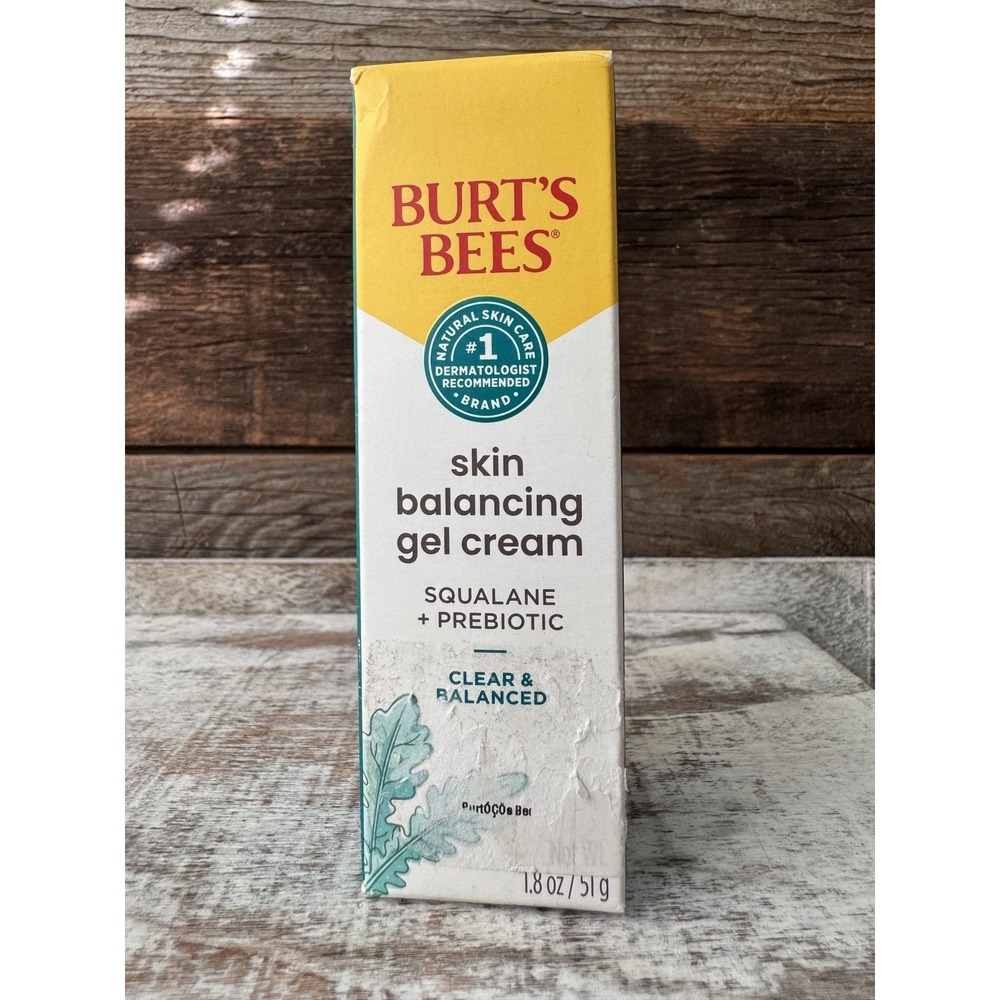 Burt's Bees Skin Balancing Gel Cream‎ with Squalane + Prebiotic 1.8 oz – New